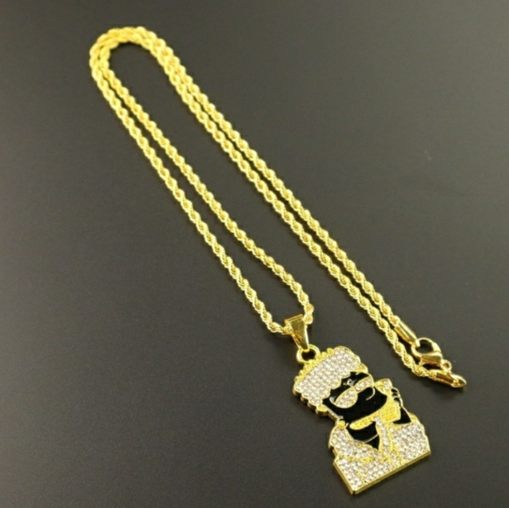 Brand new bart gold plated stainless steel chain